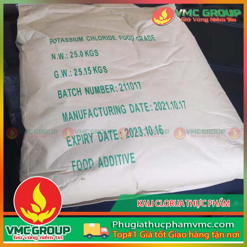 KALI CLORUA KCL HANG THUC PHAM - POTASSIUM CHLORIDE FOOD GRADE TRUNG QUOC