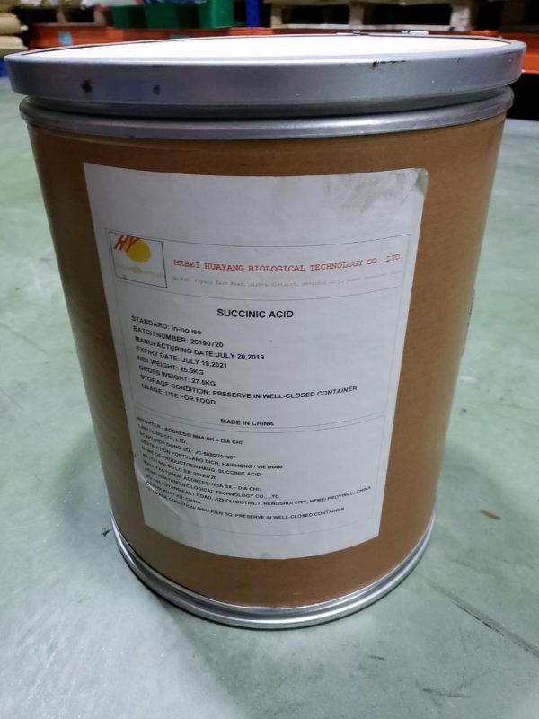SUCCINIC ACID C4H6O4 CHINA