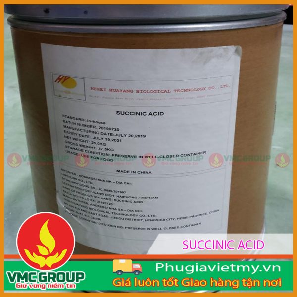 SUCCINIC ACID C4H6O4 CHINA