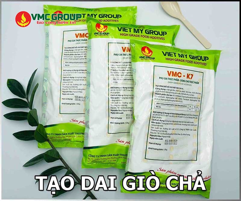 VMC K7 giúp giò sống dai dẻo, không bở